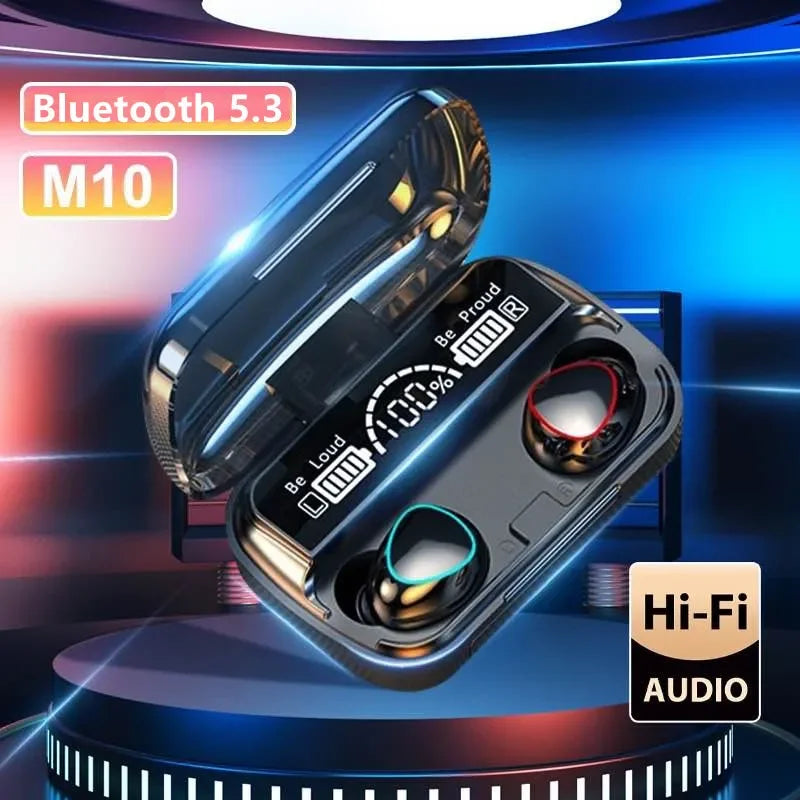 M10 Bluetooth Earphones Handfree LED Dispay  Waterproof Gaming Headset