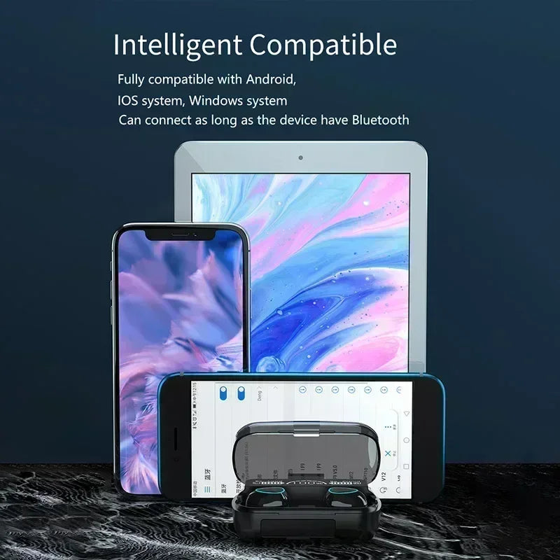 M10 Bluetooth Earphones Handfree LED Dispay  Waterproof Gaming Headset